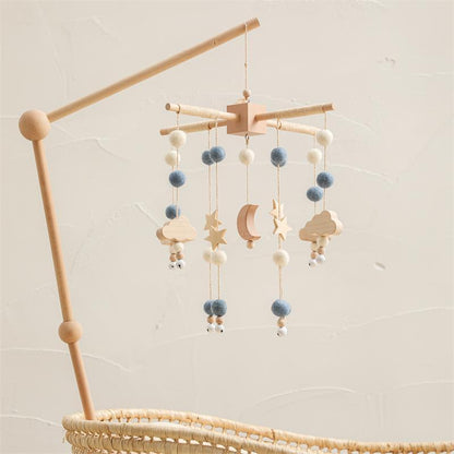 木製ベビーベッドメリーの全体画像
