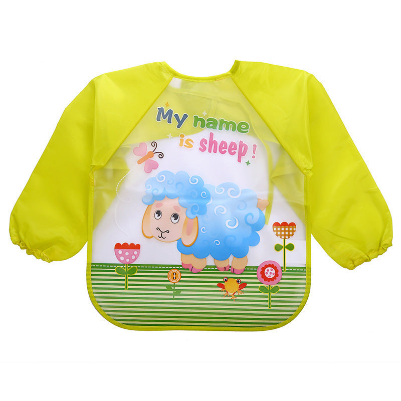 ベビー防水お食事エプロン | Long Sleeve Waterproof Baby Bib Apron Painting Gown Lumisei Prime
