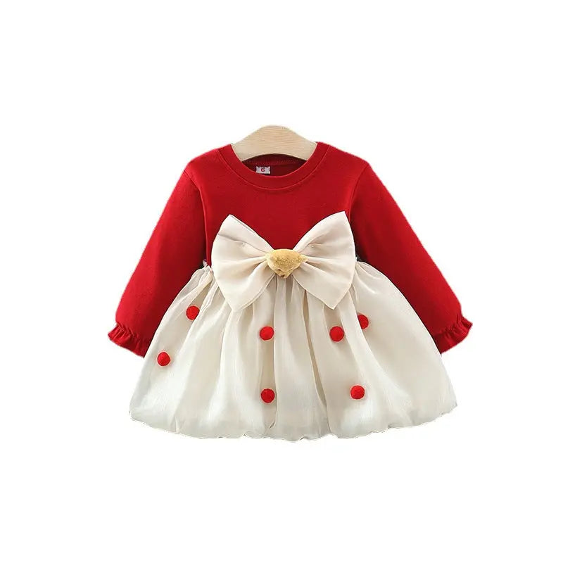 ウエスト切り替えがきれいなシルエットの子どもワンピース
