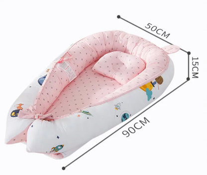 コットン ベビーフォールディングネスト｜4点セット 90×50×15cm