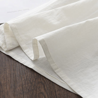 刺繍入りドール襟が上品に映える 女の子フライングスリーブワンピース 無地コットン 100~140cm