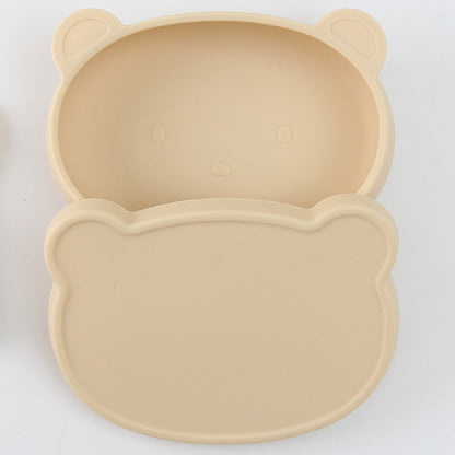 ベージュカラーのシリコンベビーボウル
