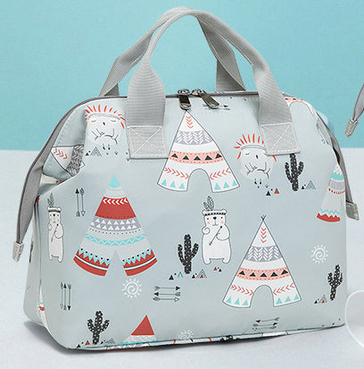 防水ナイロンおむつバッグ｜持ち運びおむつ収納 35×25×14.5cm（フリーサイズ）