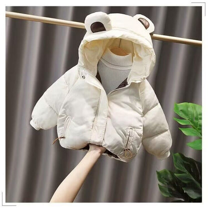 73〜130cmサイズ展開のキッズ中綿アウター
