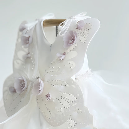 ポリエステルとコットン裏地のワンピース
