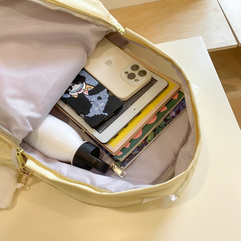 中学生・高校生・大学生向け ナイロン通学バックパック 20〜35L 通気性エアクッションストラップ チャーム有無10種