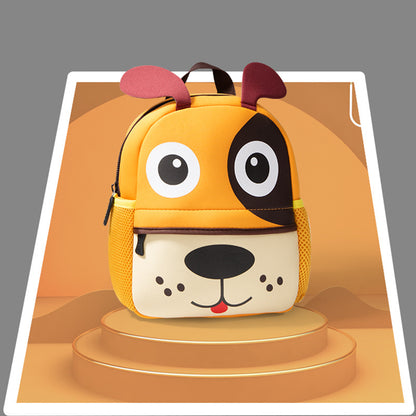 幼稚園リュック ネオプレン素材 20L以下 防犯意識 ファスナー開閉 サンドイッチポケット 通気性 耐摩耗 軽量 アニマル柄