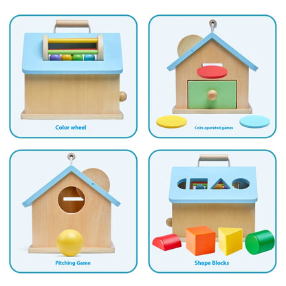 モンテッソーリ教育に基づく形合わせパズル 木製知育おもちゃ
