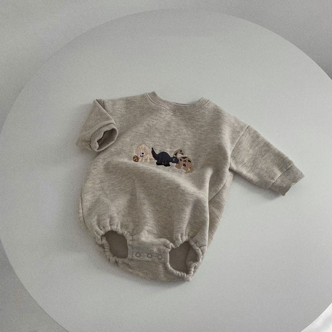 ラウンドネックベビーロンパース コットン素材 長袖 プルオーバー 韓国風 男女兼用 | Round Neck Cotton Baby Romper Long Sleeve Korean Style Unisex Lumisei Prime