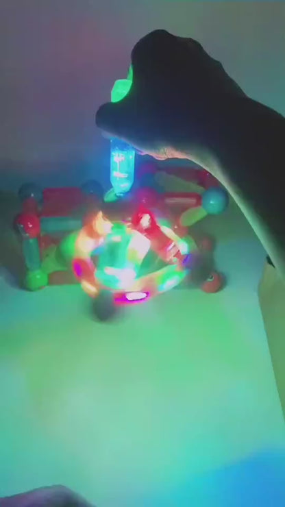 磁気ロッド発光ブロック デモ動画プレビュー 点灯作品の動きイメージ
