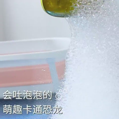 カラフルな恐竜型バブルマシンのセット
